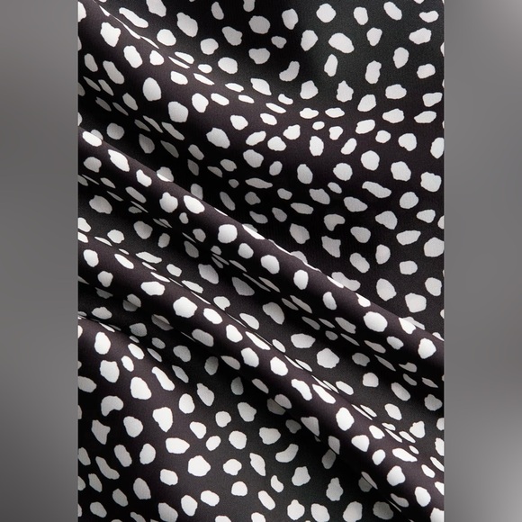 H&M Black and White Splatter Dot Skirt Layered Trousers Size 6 NWT - Picture 5 of 6
